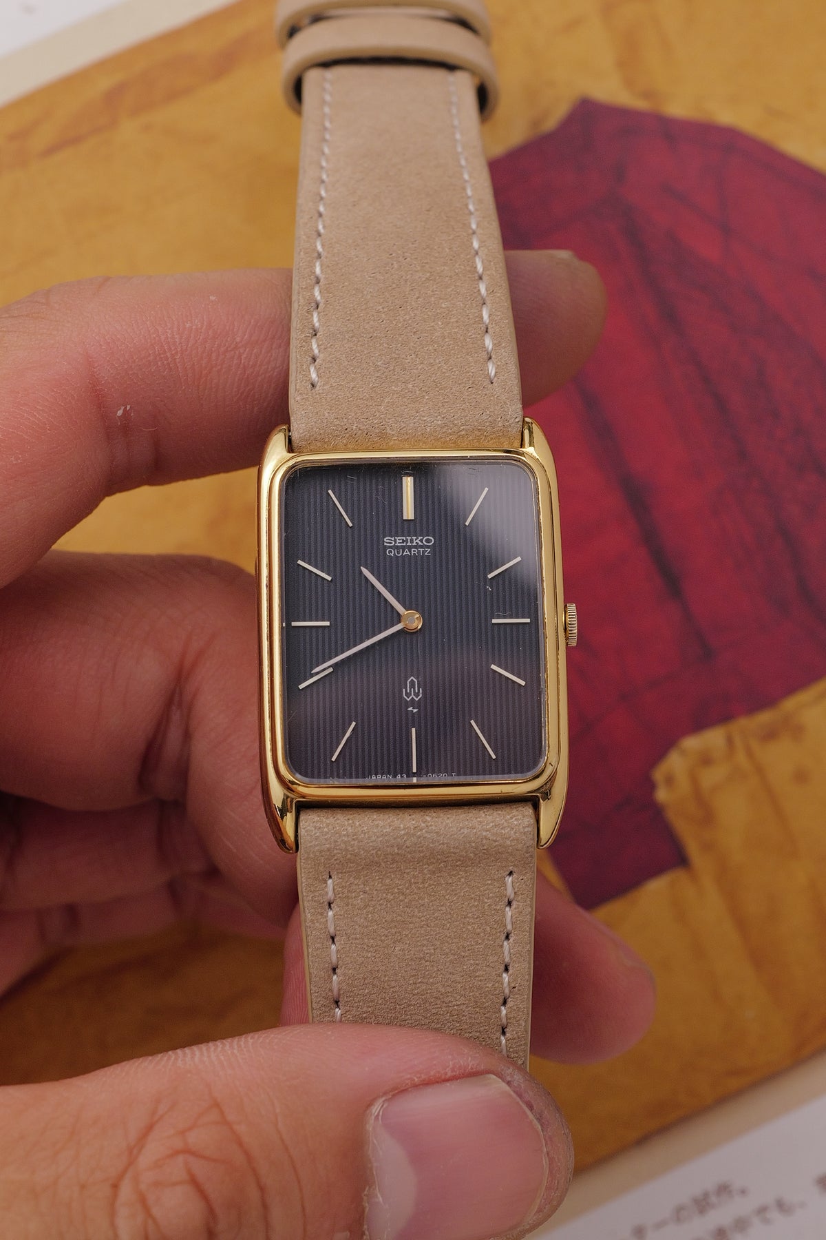 Seiko Quartz Tank "Linen" Circa. 1977