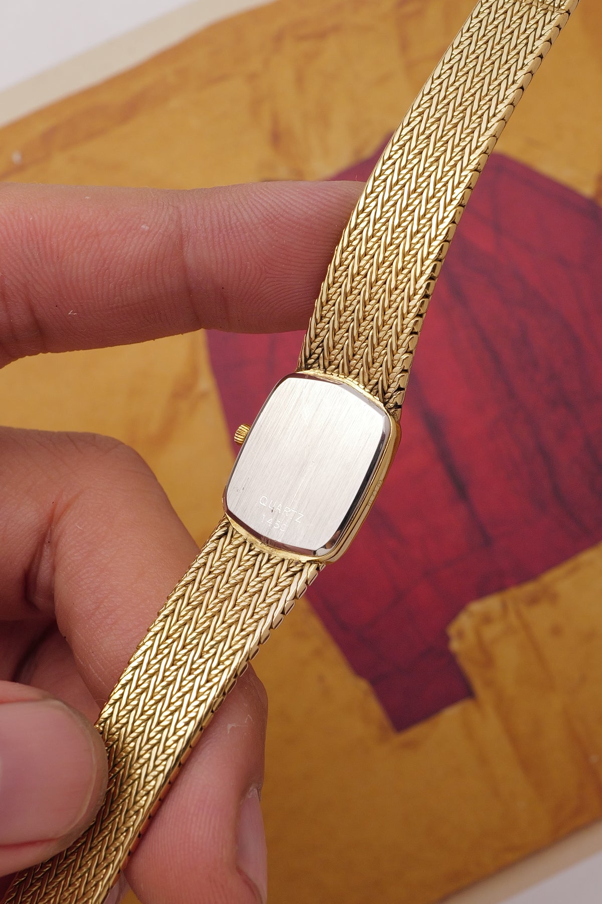 Omega De-ville "waffle" Integrated Bracelet Circa. 1980s