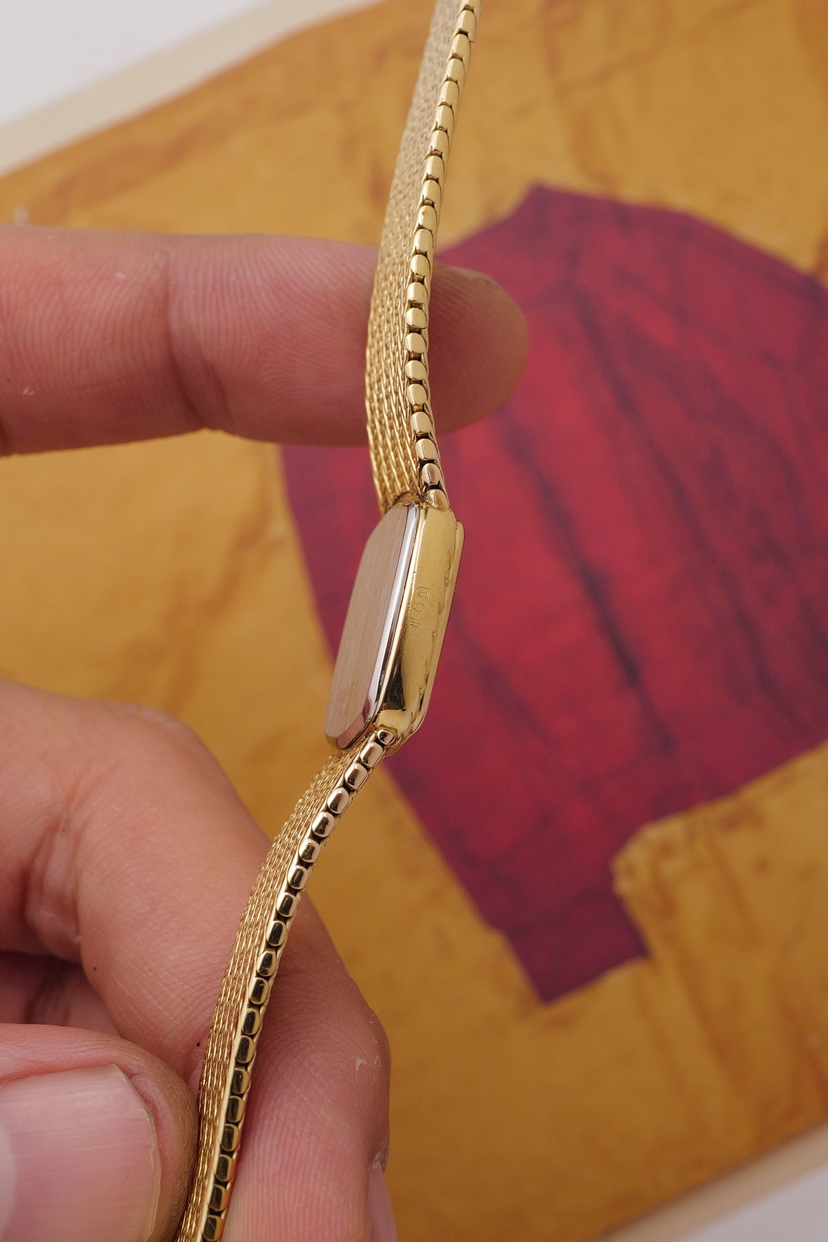 Omega De-ville "waffle" Integrated Bracelet Circa. 1980s