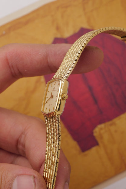 Omega De-ville "waffle" Integrated Bracelet Circa. 1980s