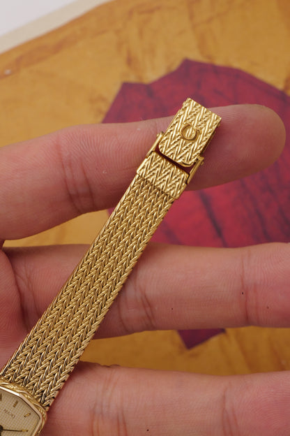 Omega De-ville "waffle" Integrated Bracelet Circa. 1980s