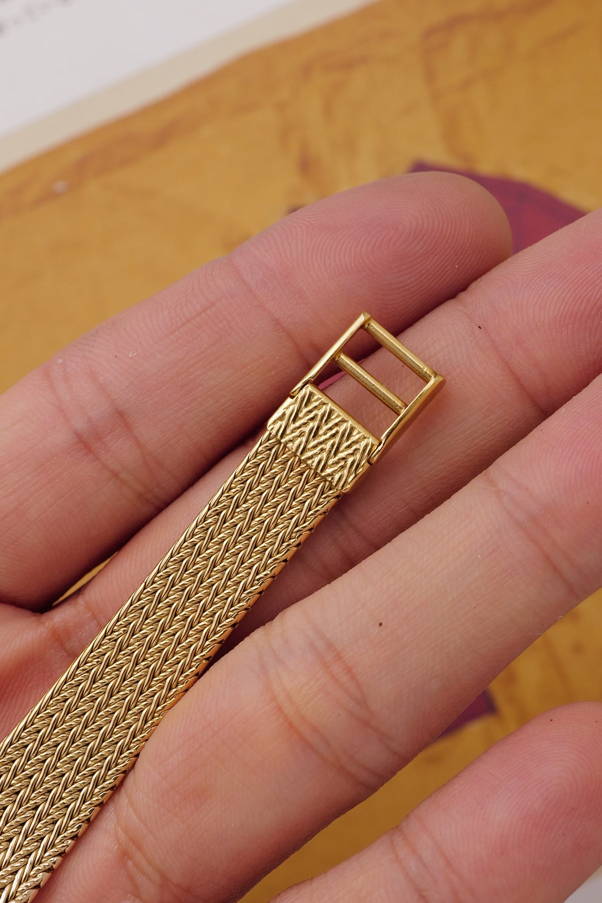 Omega De-ville "waffle" Integrated Bracelet Circa. 1980s