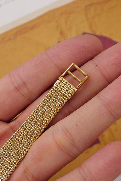 Omega De-ville "waffle" Integrated Bracelet Circa. 1980s