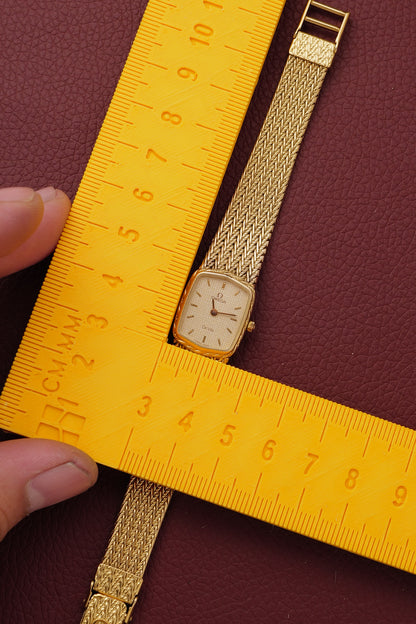Omega De-ville "waffle" Integrated Bracelet Circa. 1980s