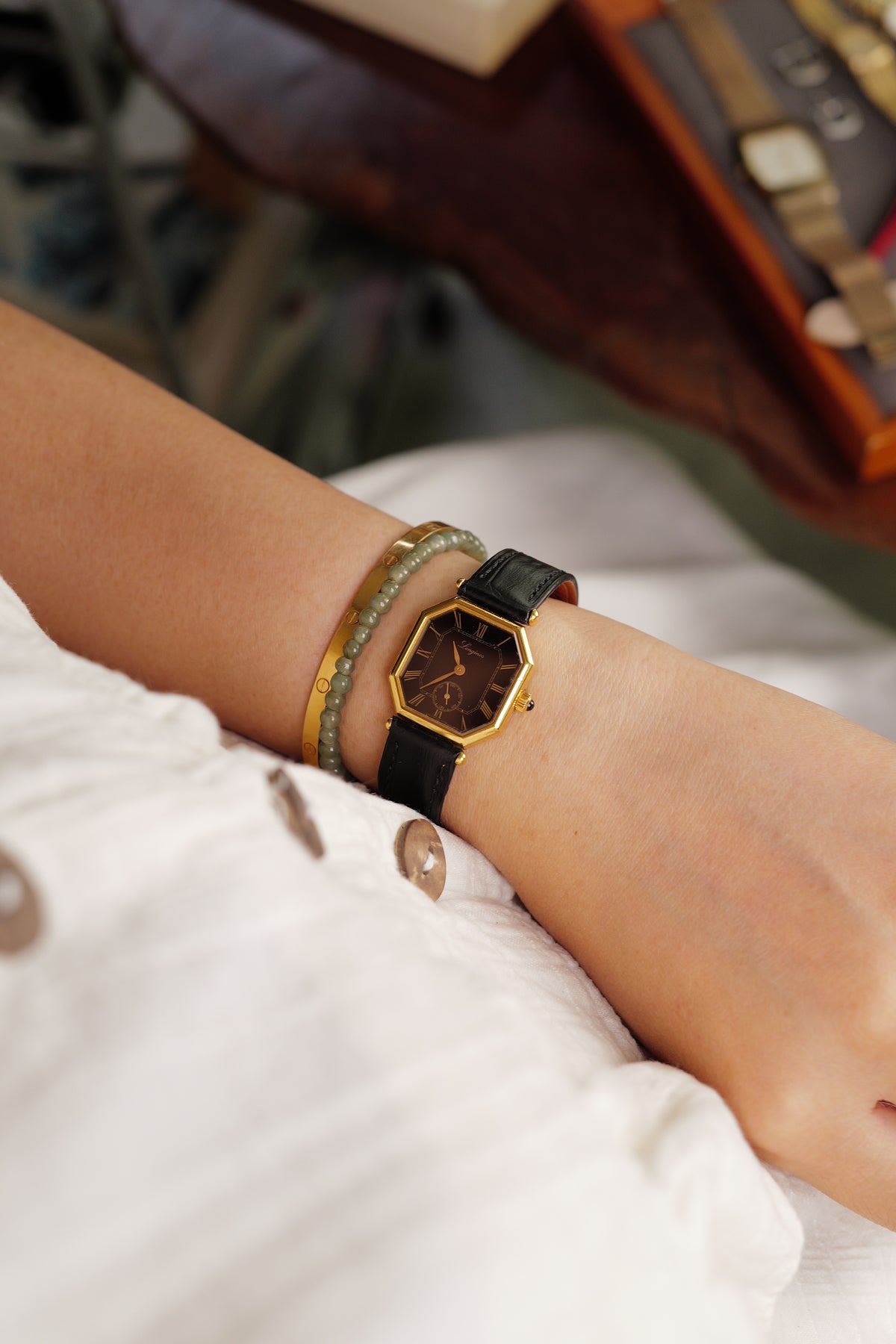Longines "Octa Mini" in Black Ref. 3209 Circa. 1970s