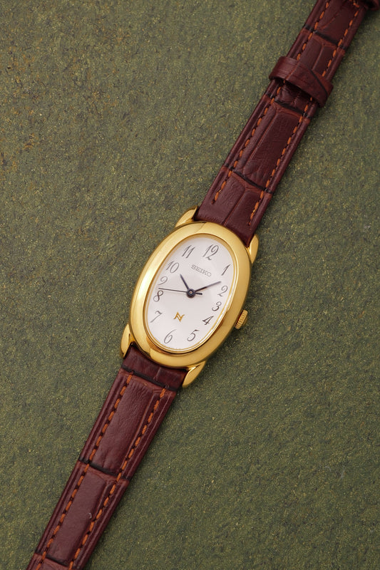 Seiko Ladies "Baignoire" Gold Circa. 1995