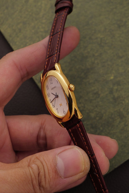 Seiko Ladies "Baignoire" Gold Circa. 1995