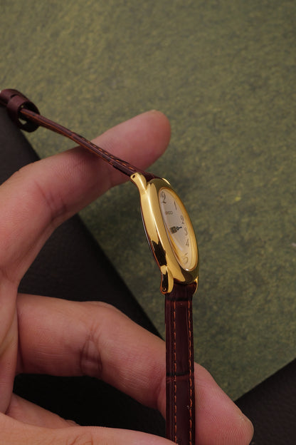 Seiko Ladies "Baignoire" Gold Circa. 1995