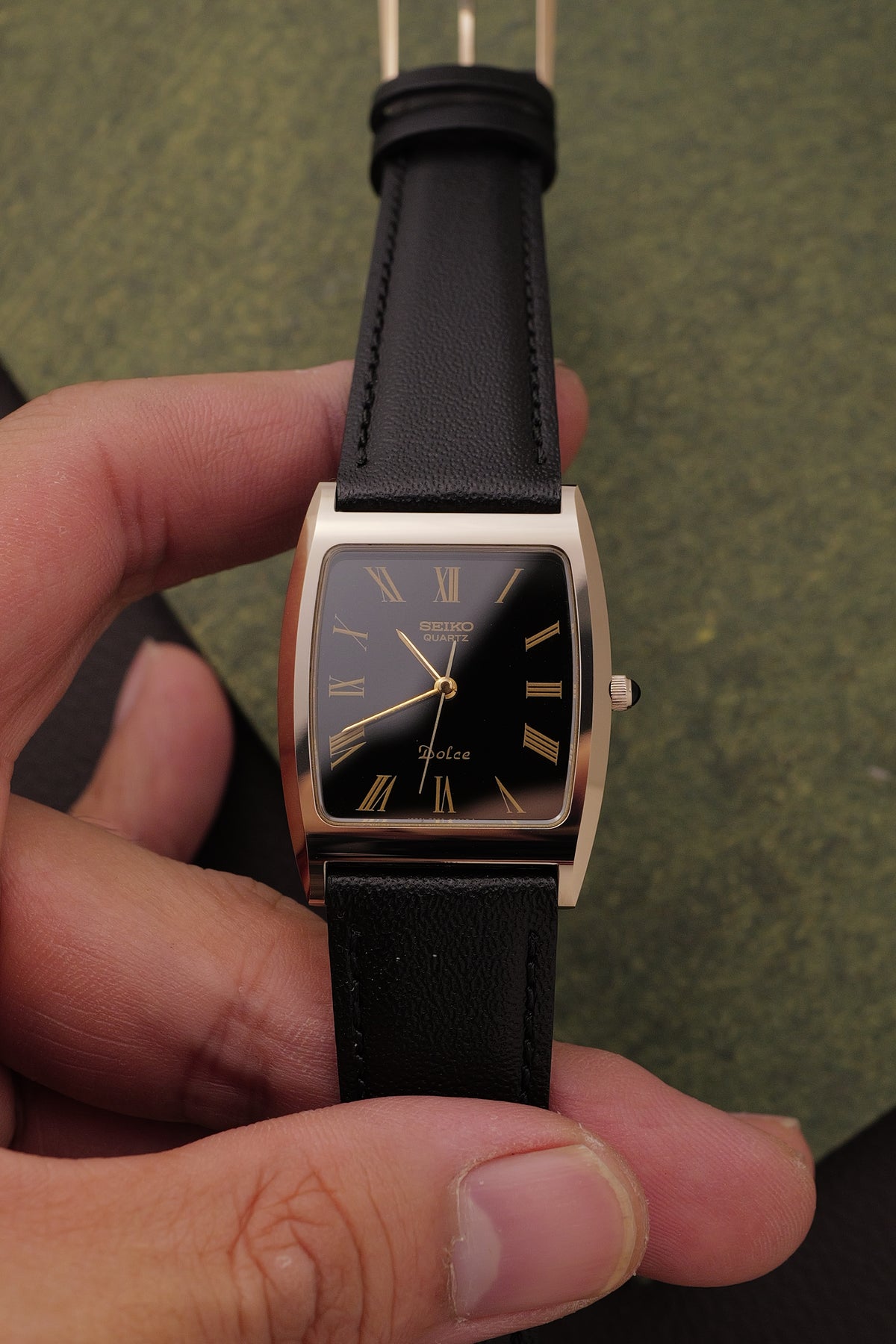 Seiko Dolce "Tonneau onyx" Circa. 1981