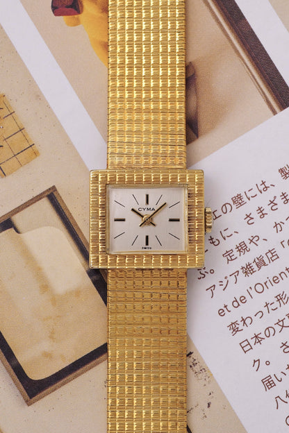 Cyma "Brick" Bracelet w/ original box circa. 1970s