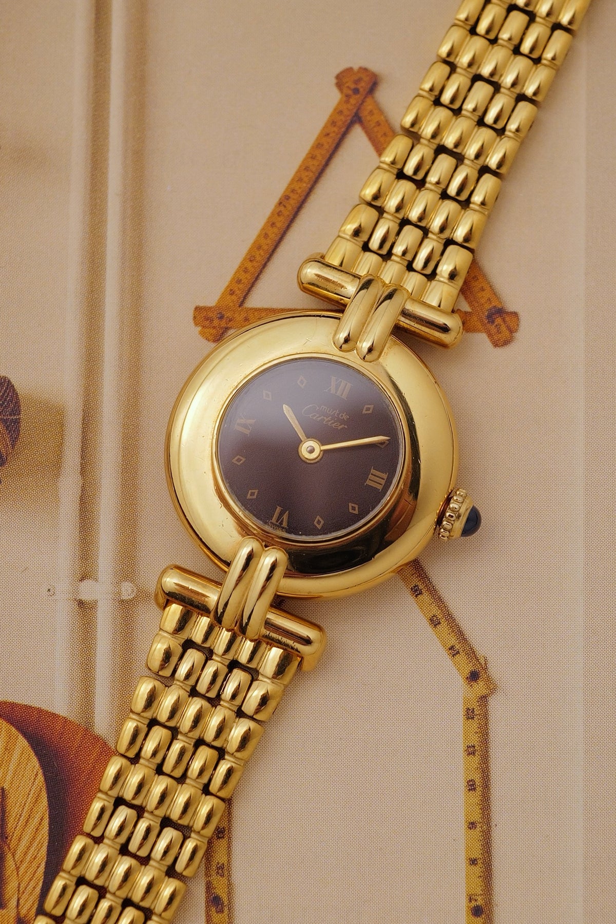 Cartier Colisee " Art-deco Roman" Quartz Circa. 1980s w/ box