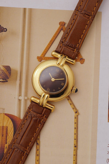 Cartier Colisee " Art-deco Roman" Quartz Circa. 1980s w/ box