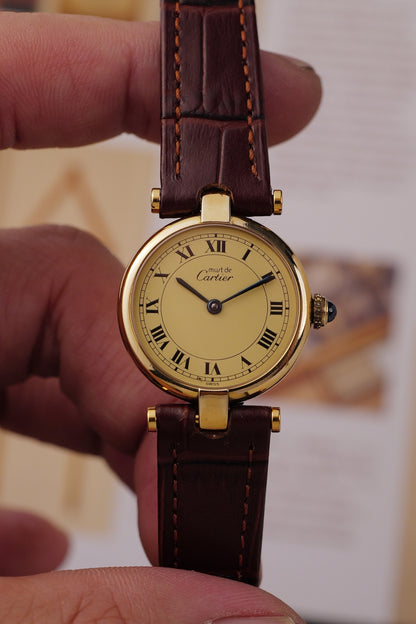 Cartier Vendome SM "Classic Lemon" Circa. 1980s w/ box