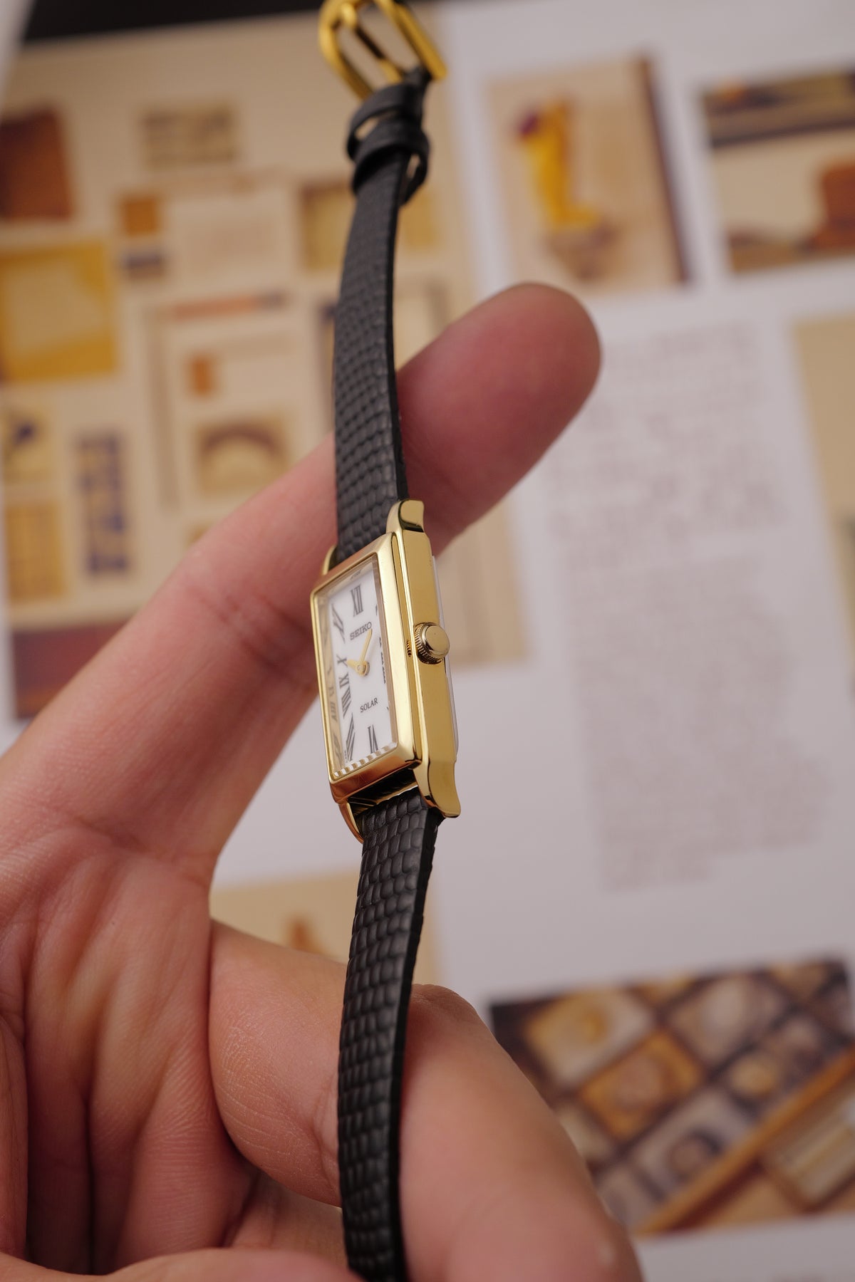 Seiko Solar "Tank Cintree"
