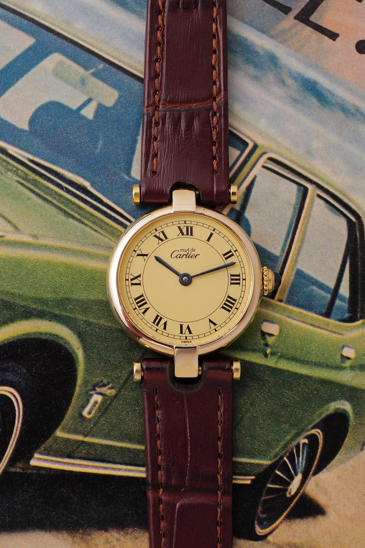 Cartier Vendome SM "Classic Lemon" Circa. 1980s w/ box