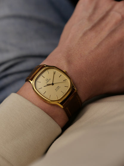 Omega De Ville “Honeycomb Ellipse” Travel Watch Ref. 195.0013 (circa 1980s)