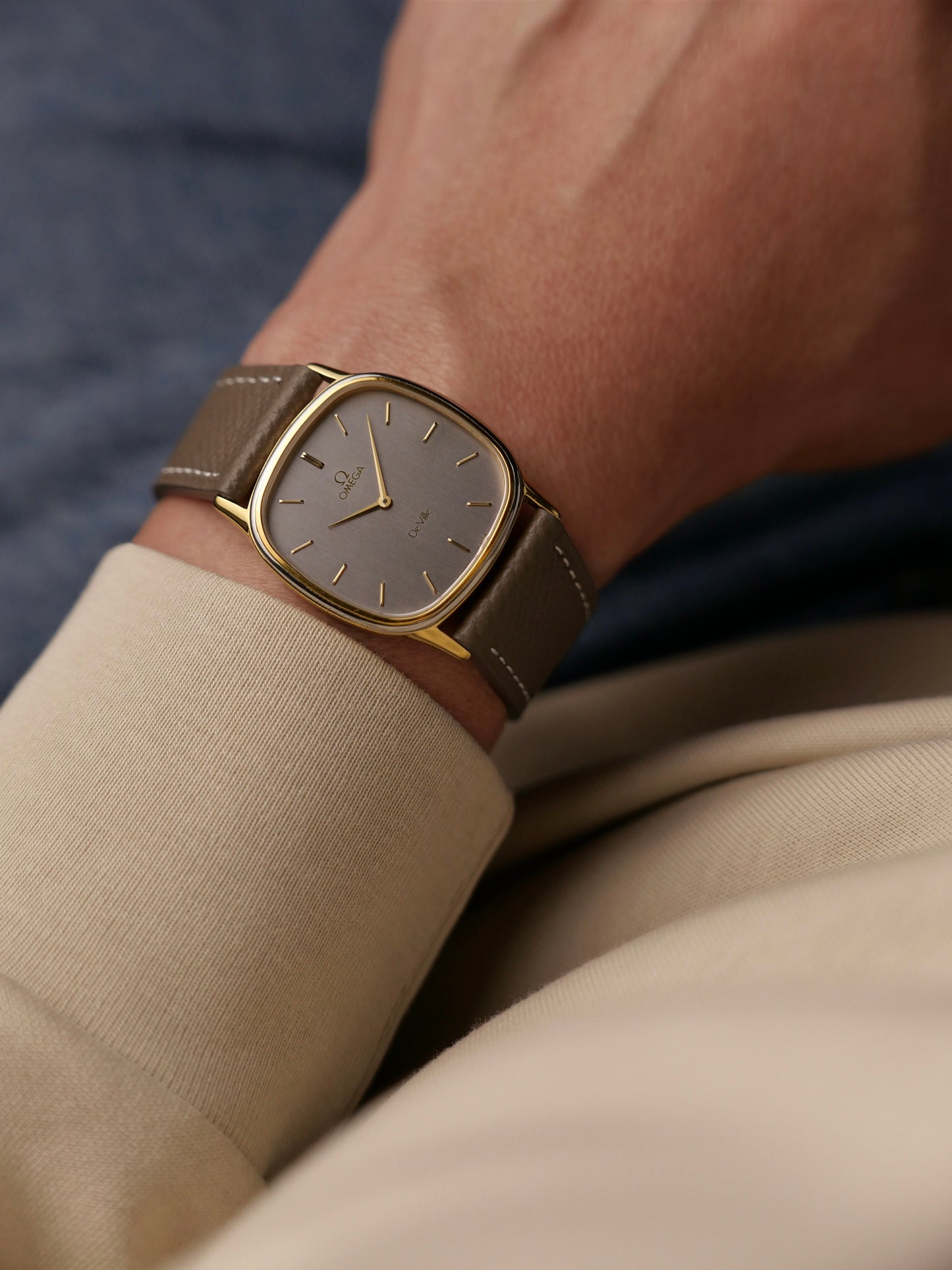 Omega De Ville “Two Tone Squircle” Grey Dial Ref. 191.0174 (circa 1982)