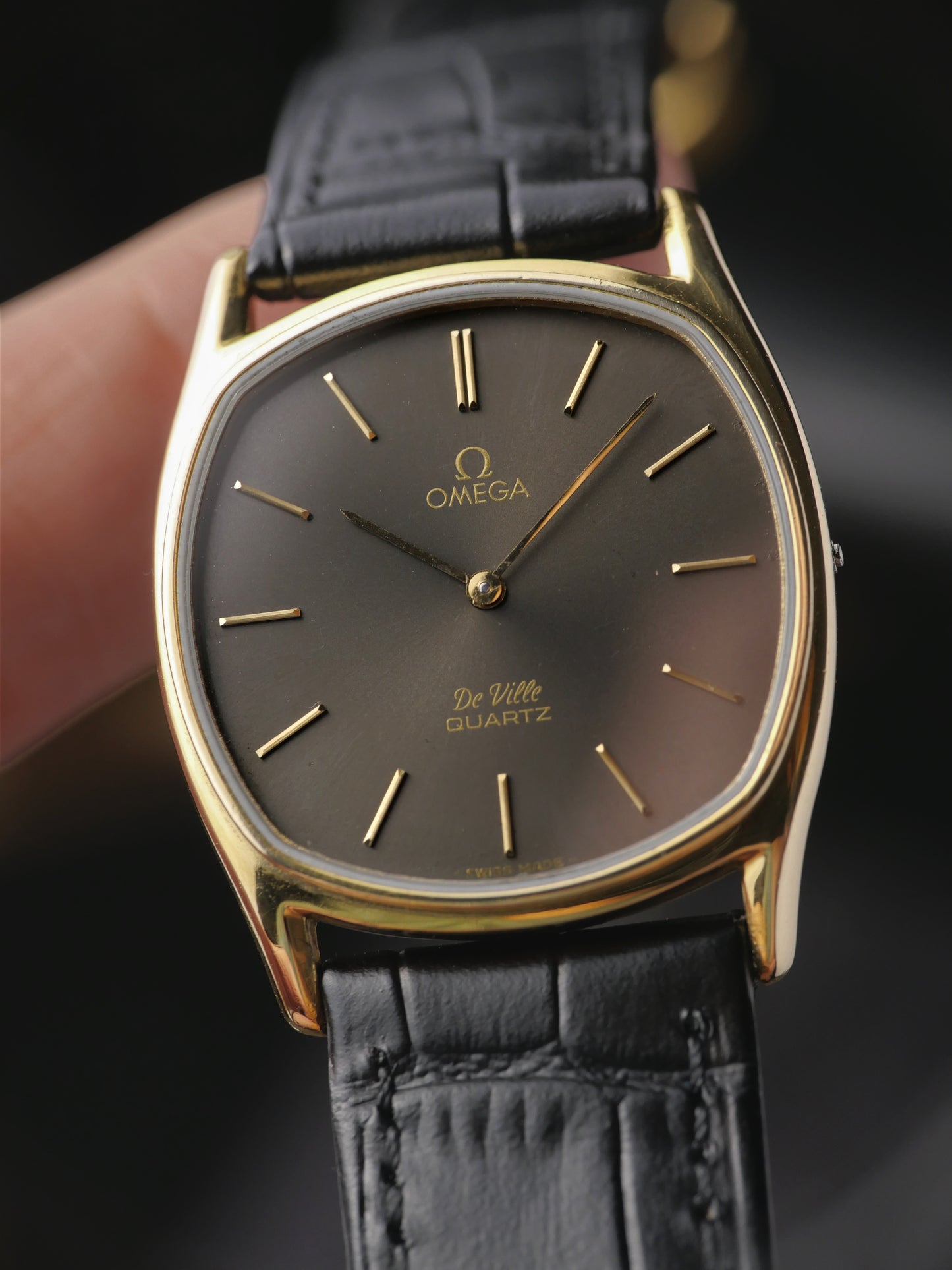 Omega De Ville “Tonneau” Anthracite Dial Ref. 191.0099 (circa 1982)